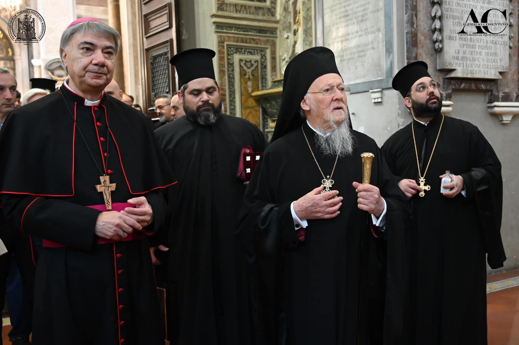 Ecumenical Patriarch Bartholomew visits the Cathedral of Naples in Italy