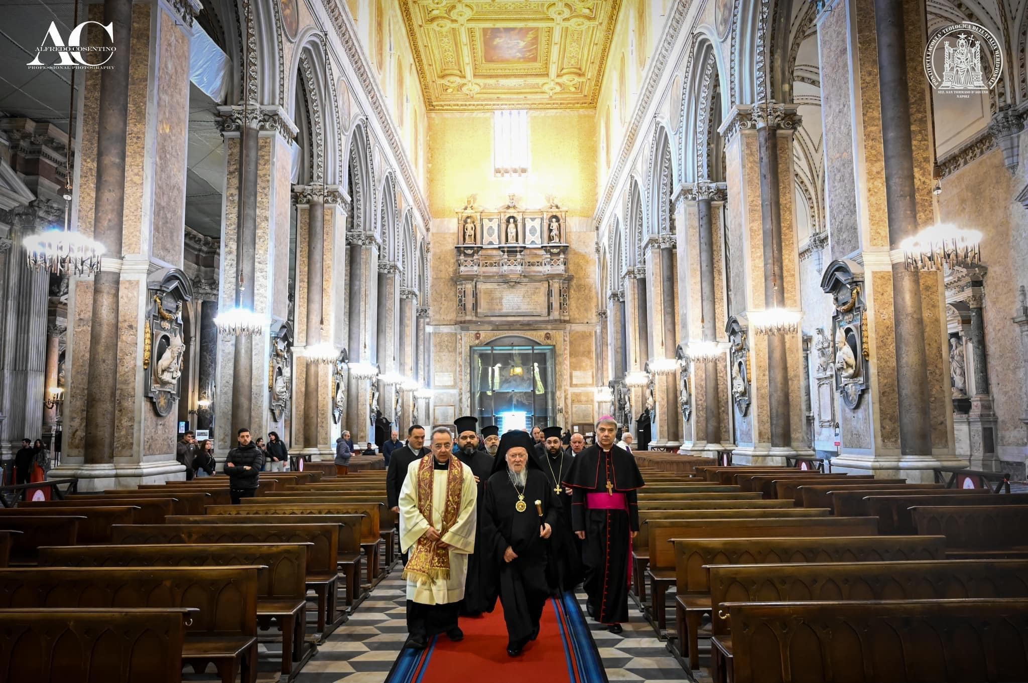 Ecumenical Patriarch Bartholomew visits the Cathedral of Naples in Italy