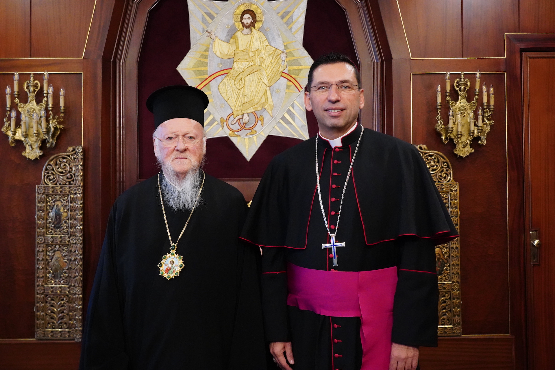 Group of Roman Catholic Hierarchs and clergy visit the Ecumenical Patriarch at the Phanar
