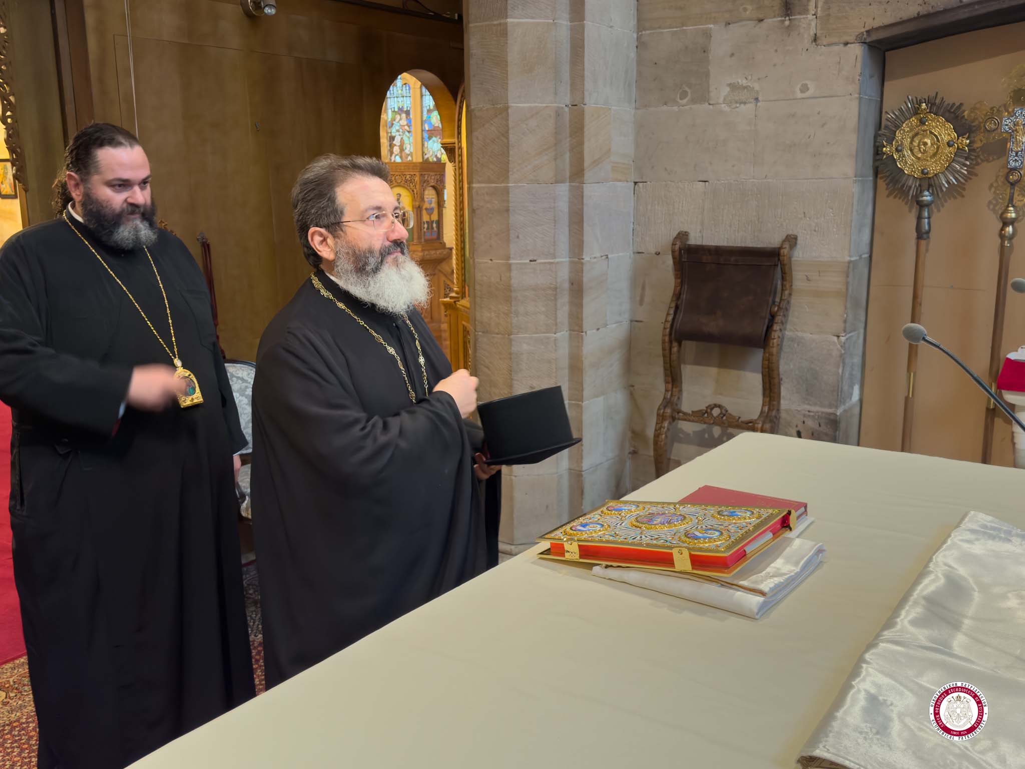 His Grace Bishop Gregorios of Mesaoria visits His Eminence Archbishop Makarios of Australia