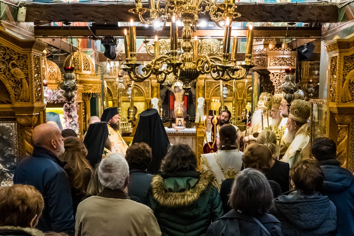 Poly-Hierarchical Divine Liturgy at Feast Day of Saint Iakovos of Evia at the Holy Monastery of Saint David the Elder