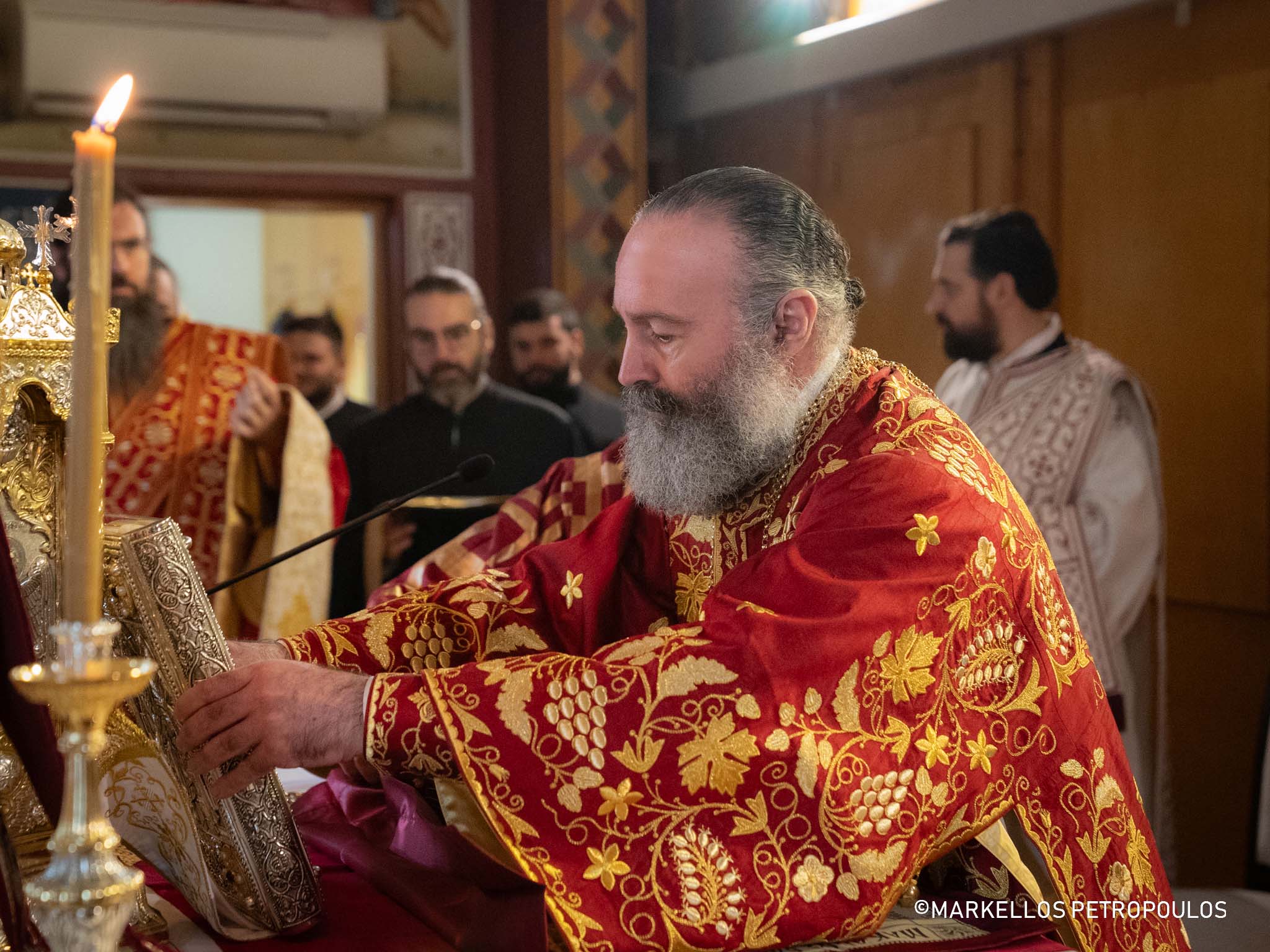 Archbishop Makarios of Australia at the celebrating Parish of Saint Catherine in Sydney