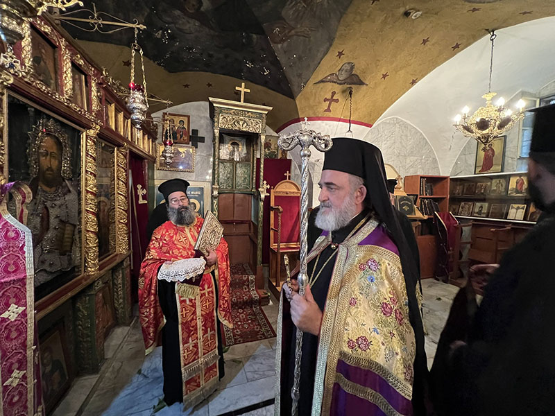 The Feast Day of Saint Spyridon, Bishop of Trimythus the wonderworker at the Patriarchate of Jerusalem