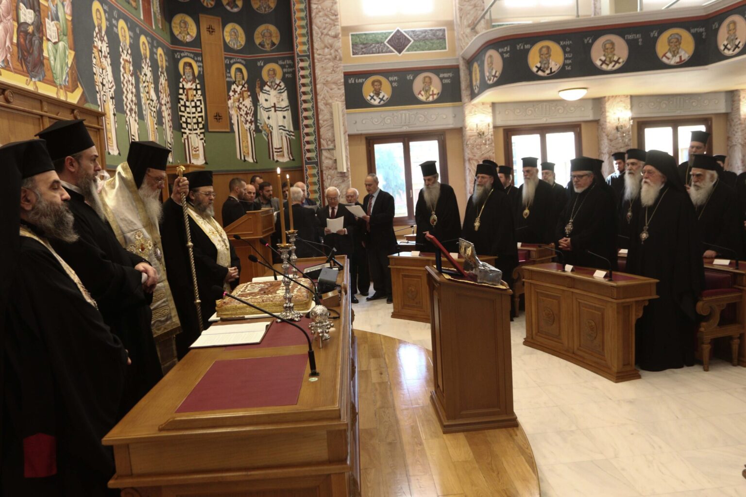 Cutting of the Vasilopita at the Holy Synod of the Church of Greece