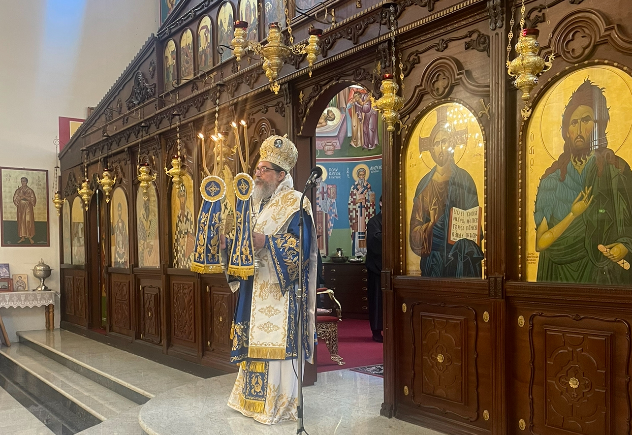 Bishop Kyriakos of Sozopolis at the Parish of Saint Athanasios in Springvale, Melbourne