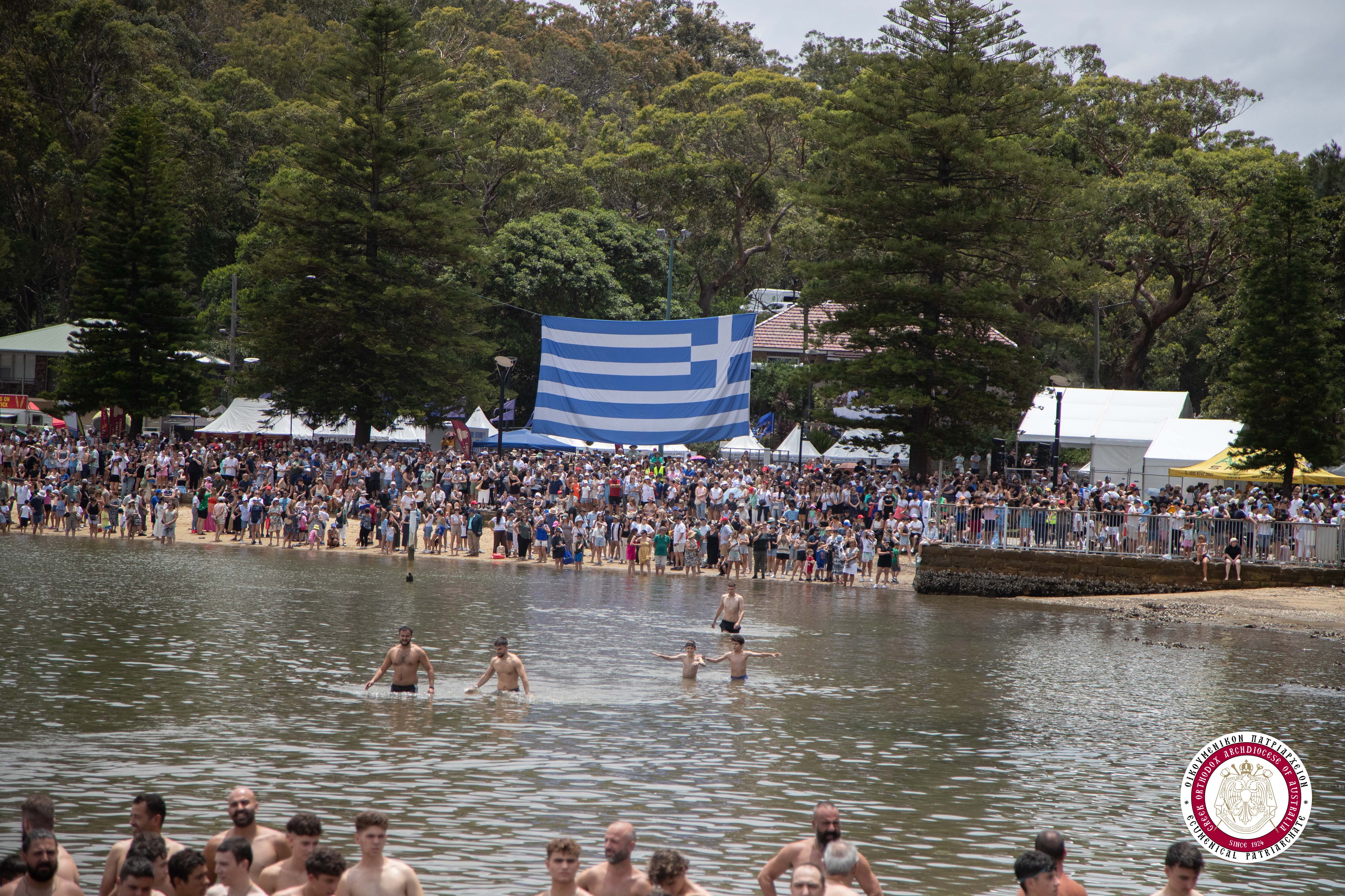 Thousands of faithful attend the Blessing of the Waters by Archbishop Makarios of Australia in Sydney