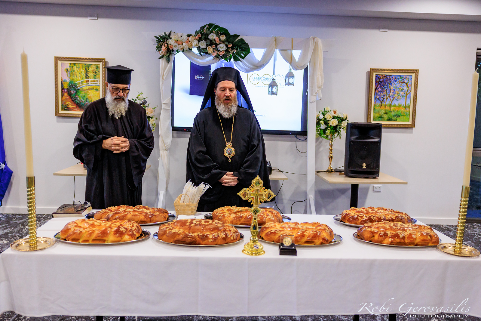 Official Cutting of the Vasilopita at the offices of the Archdiocesan District of Perth